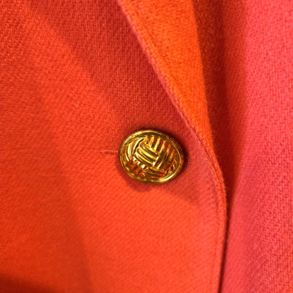 Orange Wool Woman's Jacket/Blazer by Savanna, Size 12 - Picture 6 of 8
